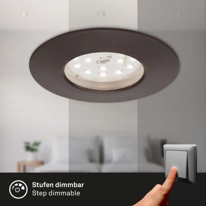 Briloner 7295-031 - SET 3x LED dimbare badkamer inbouwspot ATTACH LED/6,5W/230V IP44