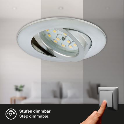 Briloner 7296-019 - LED dimbare badkamer inbouwspot LED/6,5W/230V IP23