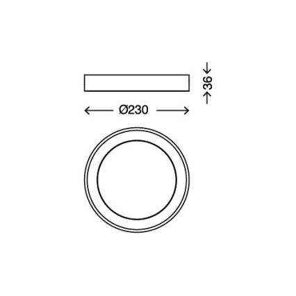 Briloner 7300-012 - LED Plafondlamp LED/18W/230V