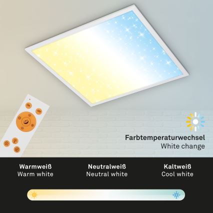Briloner 7303-016 - Dimbare LED plafondlamp STARRY SKY LED/36W/230V 3000-6000K + afstandsbediening