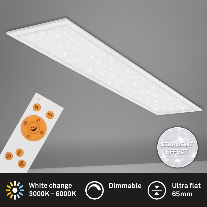 Briloner 7304-016 - Dimbare LED plafondlamp STARRY SKY LED/36W/230V 3000-6000K + afstandsbediening