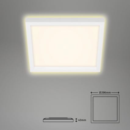 Briloner 7362-016 - LED plafondlamp CADRE LED/18W/230V 29,6x29,6 cm wit