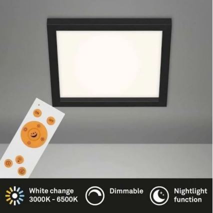 Briloner 7370-015 - Dimbare LED Plafondlamp GEO BASIC LED/18W/230V 3000-6500K + afstandsbediening