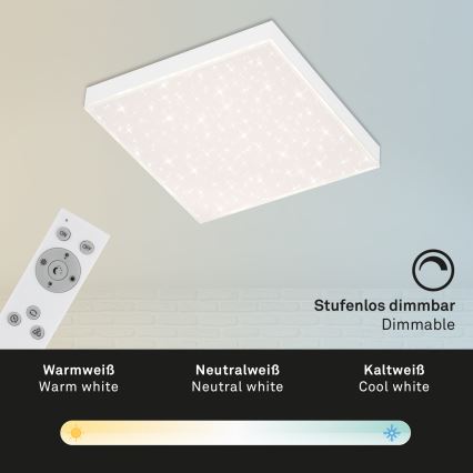 Briloner 7381-016 - Dimbare LED plafondlamp STARRY SKY LED/15W/230V 3000-6500K + afstandsbediening