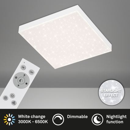 Briloner 7381-016 - Dimbare LED plafondlamp STARRY SKY LED/15W/230V 3000-6500K + afstandsbediening