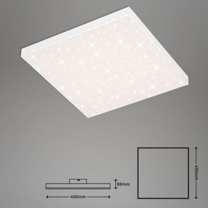 Briloner 7381-116 - Dimbare LED plafondlamp STARRY SKY LED/24W/230V 3000-6500K + afstandsbediening
