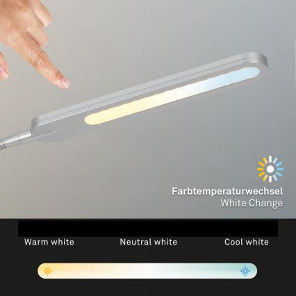 Briloner 7389-014 - LED Dimbaar aanraken flexible tafellamp SERVO LED/8W/230V 3000/4000/6500K