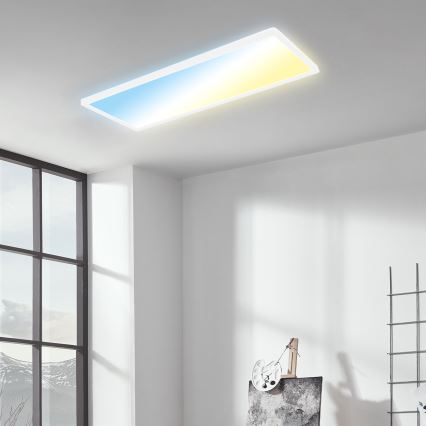 Briloner 7403-016 - Dimbare LED plafondlamp SLIM LED/23W/230V 2700-6500K + afstandsbediening