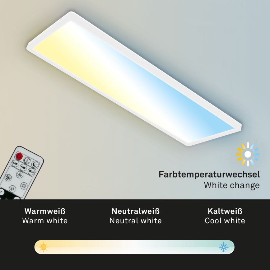 Briloner 7403-016 - Dimbare LED plafondlamp SLIM LED/23W/230V 2700-6500K + afstandsbediening
