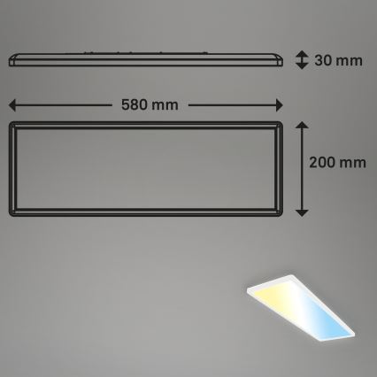 Briloner 7403-016 - Dimbare LED plafondlamp SLIM LED/23W/230V 2700-6500K + afstandsbediening