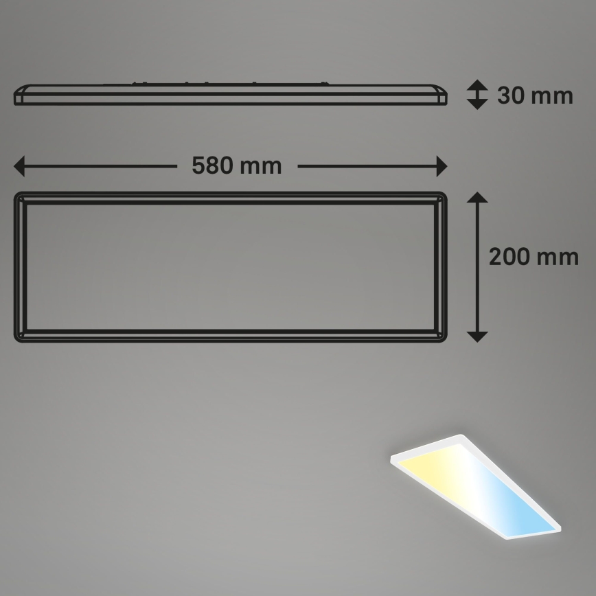 Briloner 7403-016 - Dimbare LED plafondlamp SLIM LED/23W/230V 2700-6500K + afstandsbediening