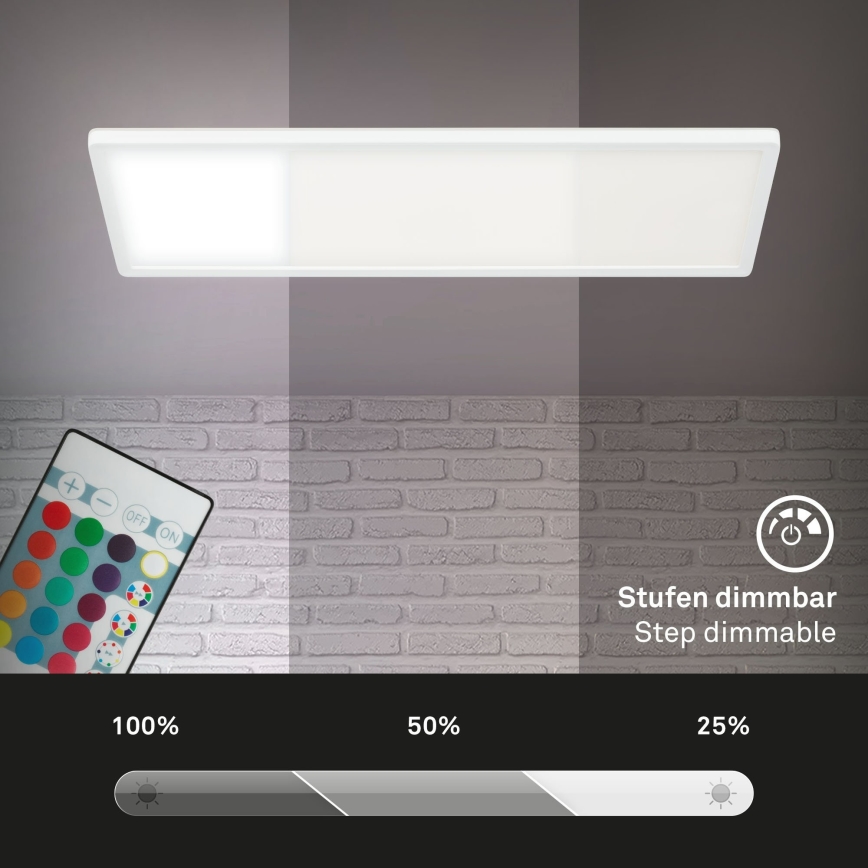 Briloner 7404-016 - LED RGBW dimbaar opbouwpaneel LED/22W/230V 4000K + afstandsbediening