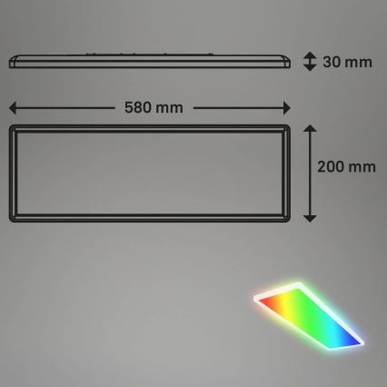 Briloner 7404-016 - LED RGBW dimbaar opbouwpaneel LED/22W/230V 4000K + afstandsbediening