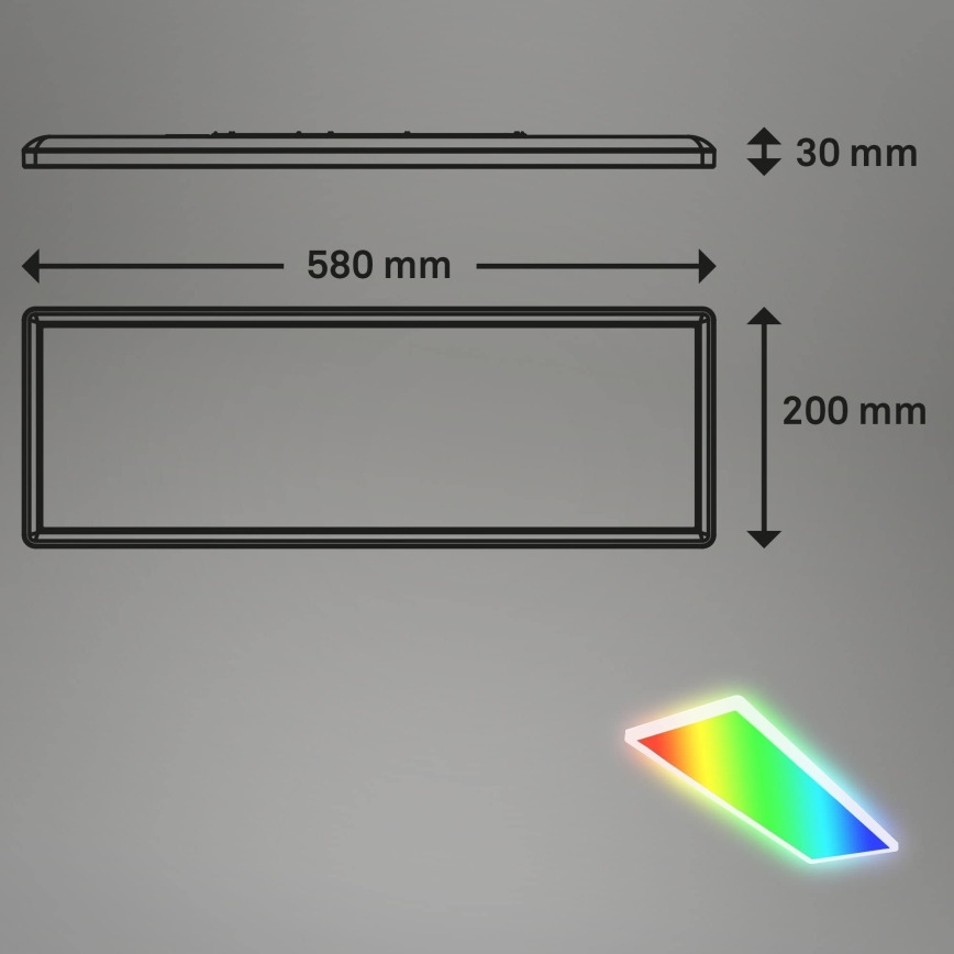 Briloner 7404-016 - LED RGBW dimbaar opbouwpaneel LED/22W/230V 4000K + afstandsbediening