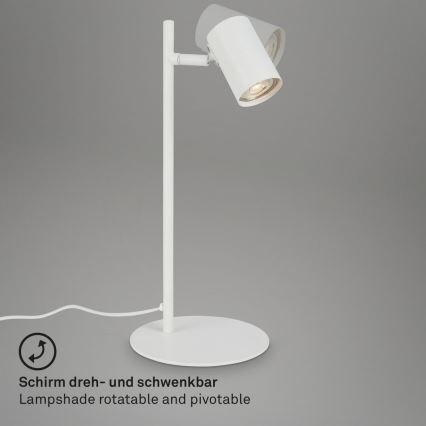 Briloner 7408-016 - Tafellamp RETRO 1xGU10/9W/230V wit