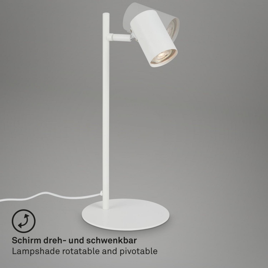 Briloner 7408-016 - Tafellamp RETRO 1xGU10/9W/230V wit