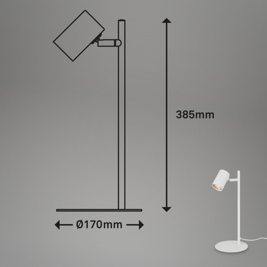 Briloner 7408-016 - Tafellamp RETRO 1xGU10/9W/230V wit