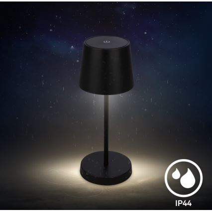 Briloner 7423015 - LED Dimbaar oplaadbaar buitenshuis tafellamp LED/2,6W/5V IP44 2000 mAh zwart