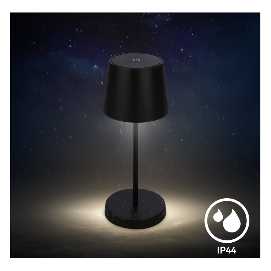 Briloner 7423015 - LED Dimbare Oplaadbare Buiten Tafel Lamp LED/2,6W/5V IP44 2000 mAh Zwart