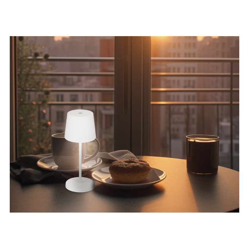 Briloner 7423016 - LED Dimbare Oplaadbare Buiten Tafellamp LED/2,6W/5V 2000mAh IP44 wit