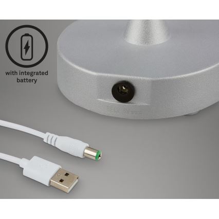 Briloner 7445-014 - LED Dimbaar oplaadbaar buitenshuis aanraken tafellamp LED/3W/5V IP44 2000 mAh