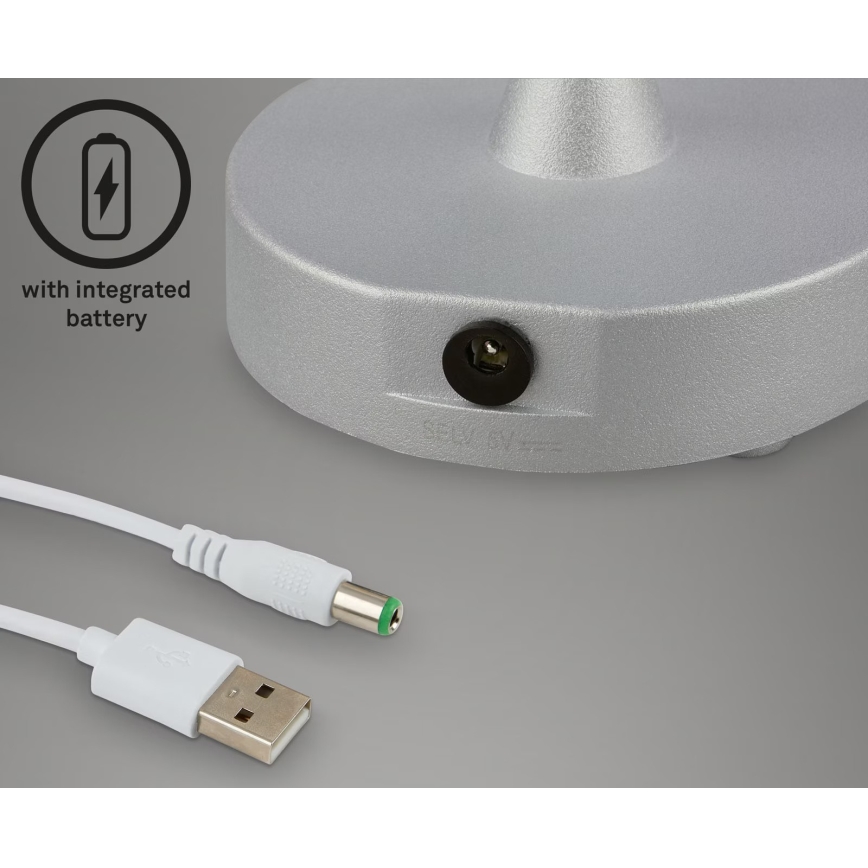 Briloner 7445-014 - LED Dimbaar oplaadbaar buitenshuis aanraken tafellamp LED/3W/5V IP44 2000 mAh