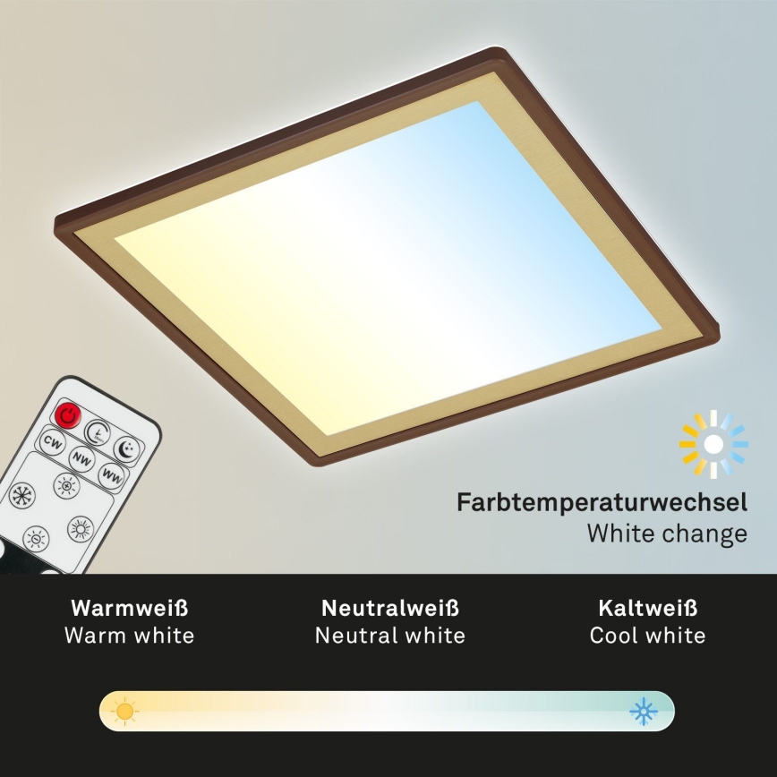 Briloner 7459-417 - Dimbare LED plafondlamp DECO LED/24W/230V 2700-6500K + afstandsbediening