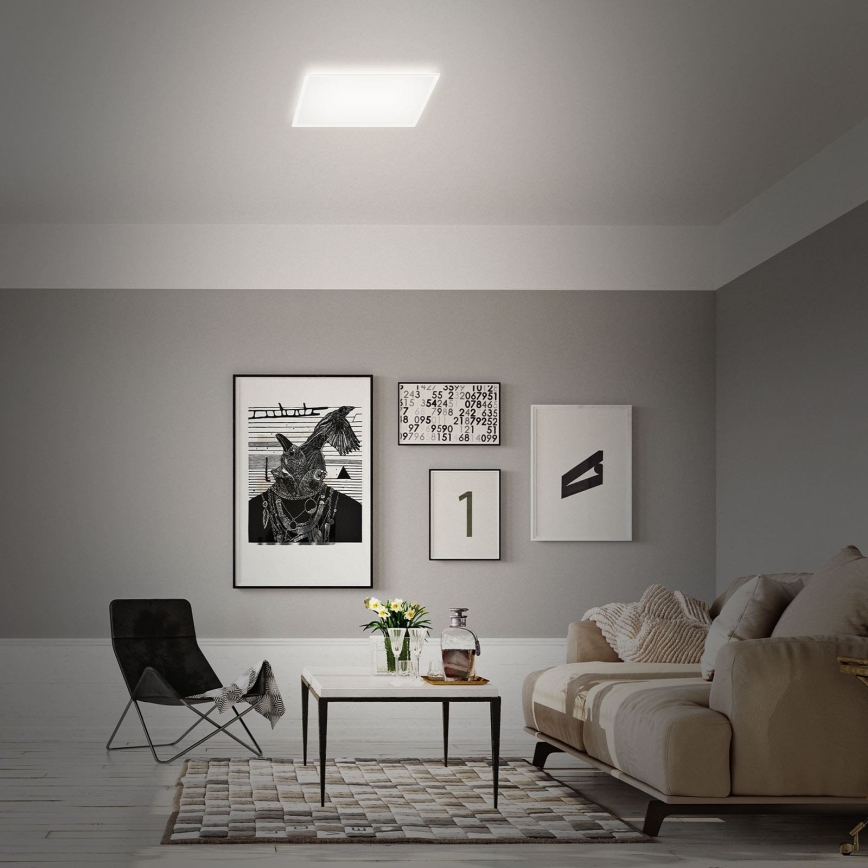 Briloner 7491-016 - LED RGBW dimbare SMART plafondlamp LED/22W/230V 4000K 42x42 cm Wi-Fi Tuya + afstandsbediening