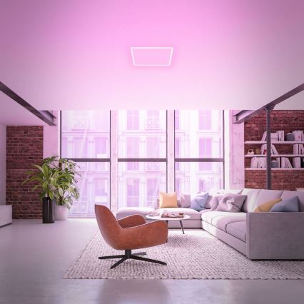Briloner 7491-016 - LED RGBW dimbare SMART plafondlamp LED/22W/230V 4000K 42x42 cm Wi-Fi Tuya + afstandsbediening