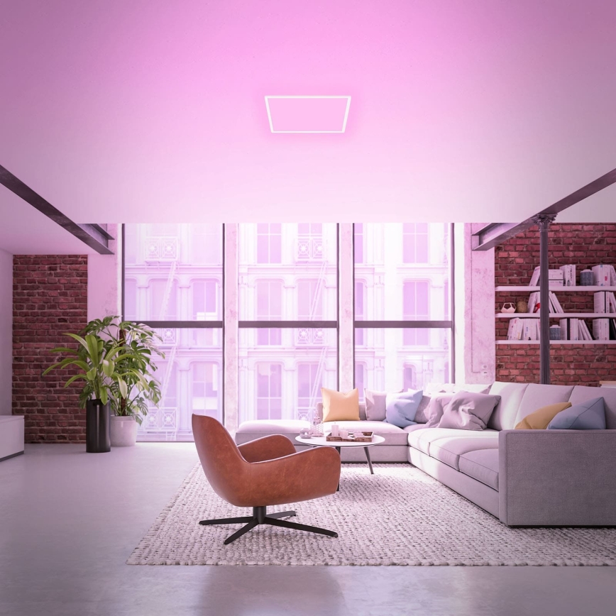 Briloner 7491-016 - LED RGBW dimbare SMART plafondlamp LED/22W/230V 4000K 42x42 cm Wi-Fi Tuya + afstandsbediening