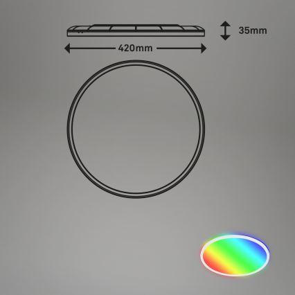 Briloner 7494016 - LED RGBW dimbare plafondlamp SMART LED/22W/230V 4000K Ø 42 cm Wi-Fi Tuya + afstandsbediening