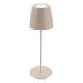Briloner 7508011 - Dimbare oplaadbare LED buiten tafellamp 2-in-1 LED/2,5W/5V IP44 beige