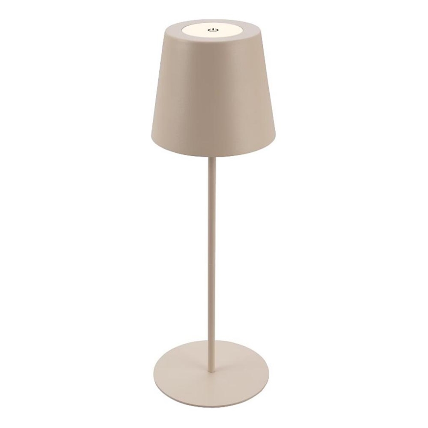 Briloner 7508011 - Dimbare oplaadbare LED buiten tafellamp 2-in-1 LED/2,5W/5V IP44 beige