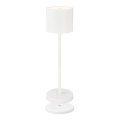 Briloner 7521016 - Dimbare oplaadbare buitentafellamp SIGO LED/2,5W/5V IP44 2600 mAh wit