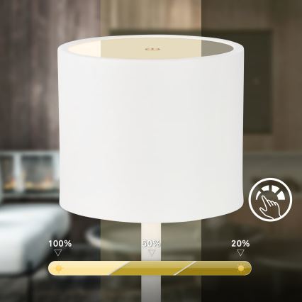 Briloner 7521016 - Dimbare oplaadbare buitentafellamp SIGO LED/2,5W/5V IP44 2600 mAh wit