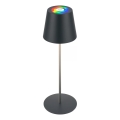 Briloner 7559015 - LED RGB dimbare oplaadbare buitentafellamp COLORIS LED/3,5W/5V IP44 2000 mAh antraciet Wi-Fi Tuya