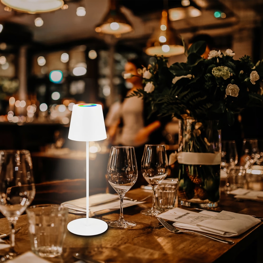 Briloner 7559016 - LED RGB dimbare oplaadbare buitentafellamp COLORIS LED/3,5W/5V IP44 2000 mAh Wi-Fi Tuya