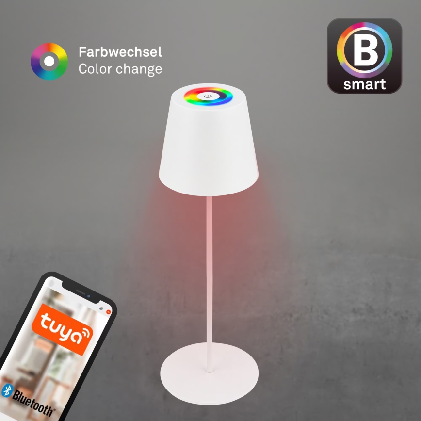 Briloner 7559016 - LED RGB dimbare oplaadbare buitentafellamp COLORIS LED/3,5W/5V IP44 2000 mAh Wi-Fi Tuya
