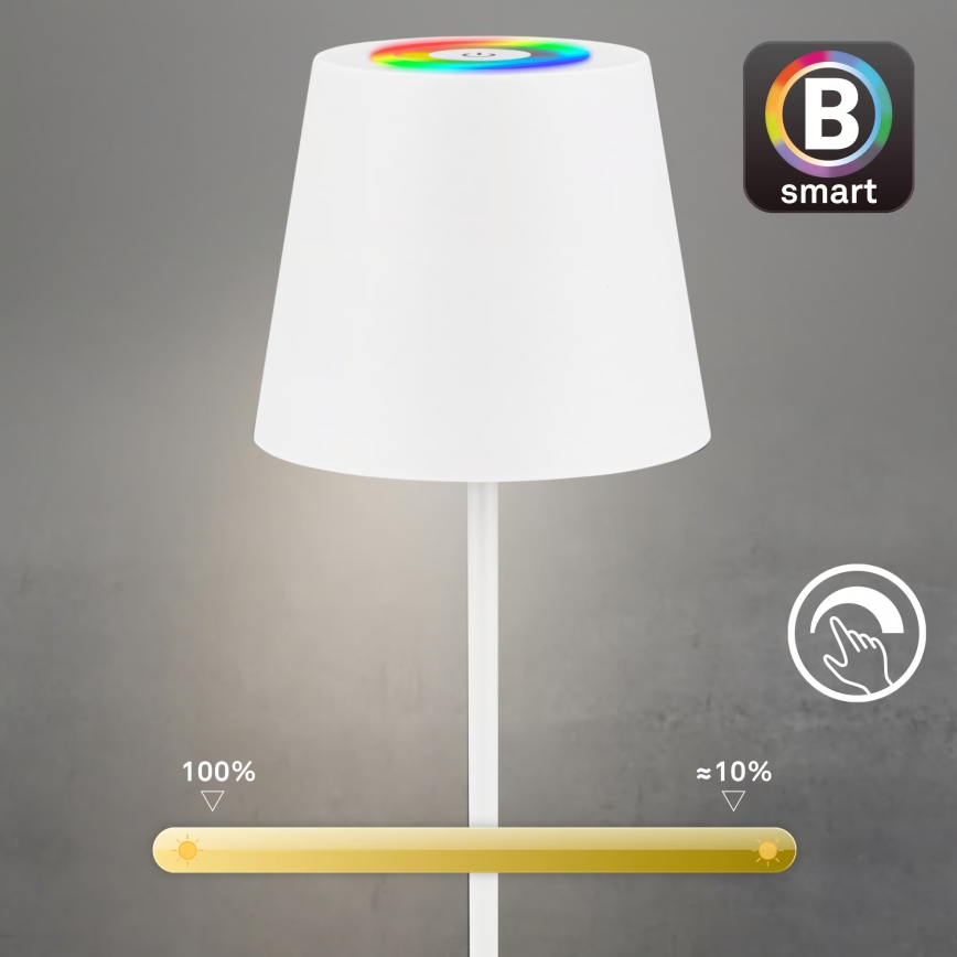 Briloner 7559016 - LED RGB dimbare oplaadbare buitentafellamp COLORIS LED/3,5W/5V IP44 2000 mAh Wi-Fi Tuya