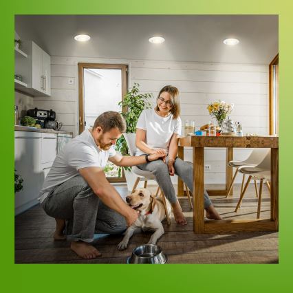 Briloner 7586036 - Set van 3 KLIRA LED-inbouwspots voor badkamer, 4,9W/230V, 2500/3000/4000K, IP23, wit