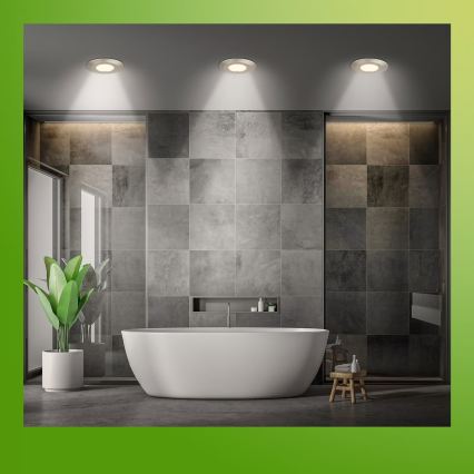 Briloner 7588032 - set van 3 LED-inbouwspots voor badkamer KLIRA LED/4,9W/230V 2500/3000/4000K IP44 mat chroom
