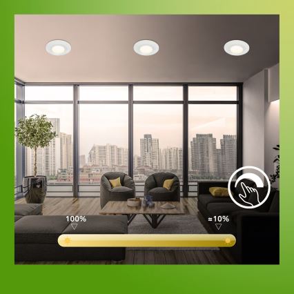 Briloner 7589036 - SET van 3 dimbare LED-inbouwspots voor badkamer KLIRA LED/4,9W/230V 2500/3000/4000K IP44 wit