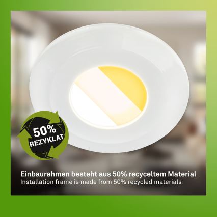 Briloner 7589036 - SET van 3 dimbare LED-inbouwspots voor badkamer KLIRA LED/4,9W/230V 2500/3000/4000K IP44 wit