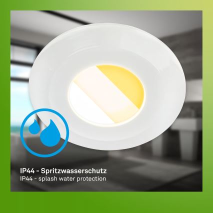 Briloner 7589036 - SET van 3 dimbare LED-inbouwspots voor badkamer KLIRA LED/4,9W/230V 2500/3000/4000K IP44 wit