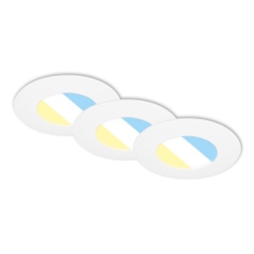 Briloner 7598036 - SET 3x Hangende LED Badkamer plafond verlichting LED/4,9W/230V IP44 2700/4000/6500K wit