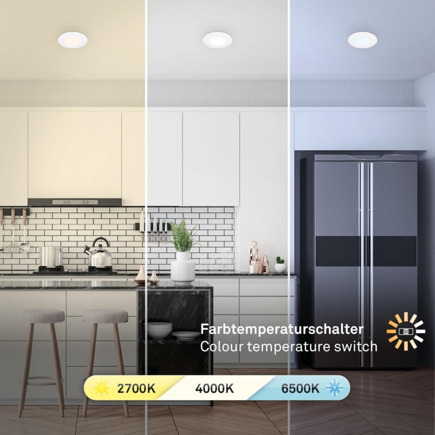 Briloner 7598036 - SET 3x Hangende LED Badkamer plafond verlichting LED/4,9W/230V IP44 2700/4000/6500K wit