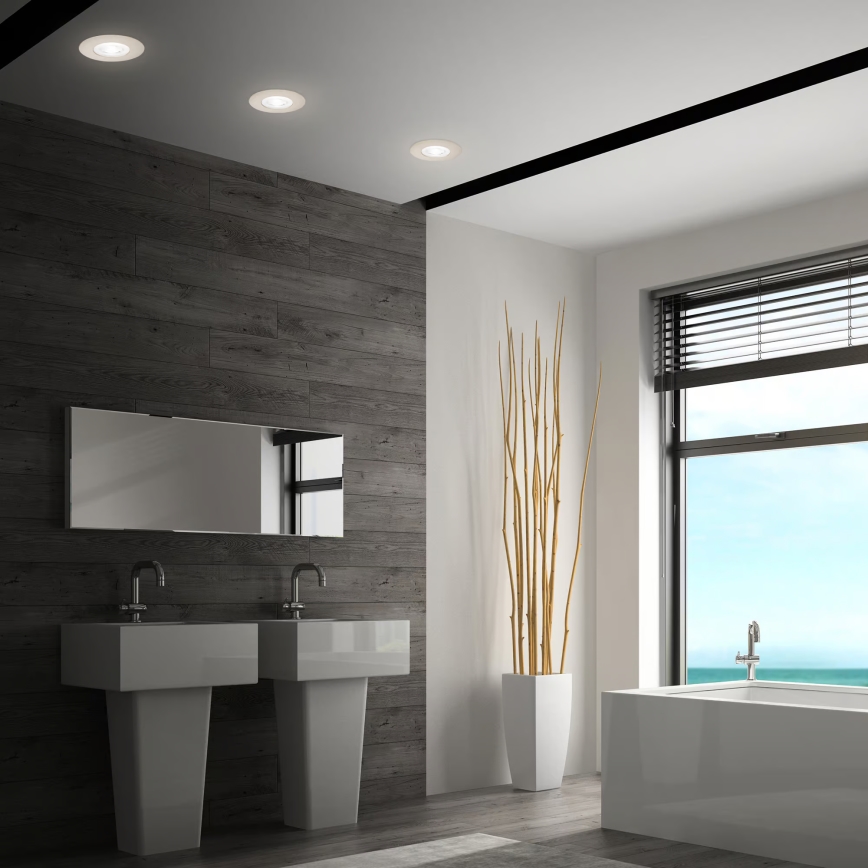 Briloner 7605032 - SET van 3 LED-inbouwarmaturen voor de badkamer 3xLED/4,9W/230V IP44 mat chroom