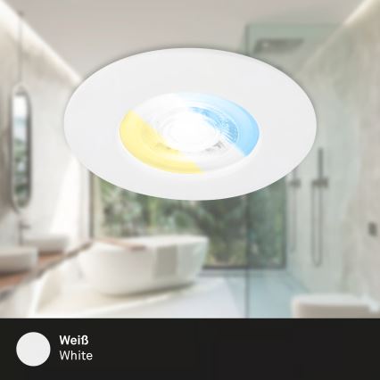 Briloner 7605036 - SET 3xLED Badkamer inbouwspot 3xLED/4,9W/230V IP44 wit