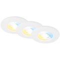 Briloner 7605036 - Set van 3 badkamer inbouwspots (LED), 3xLED/4,9W/230V, 2700/4000/6500K, IP44, wit