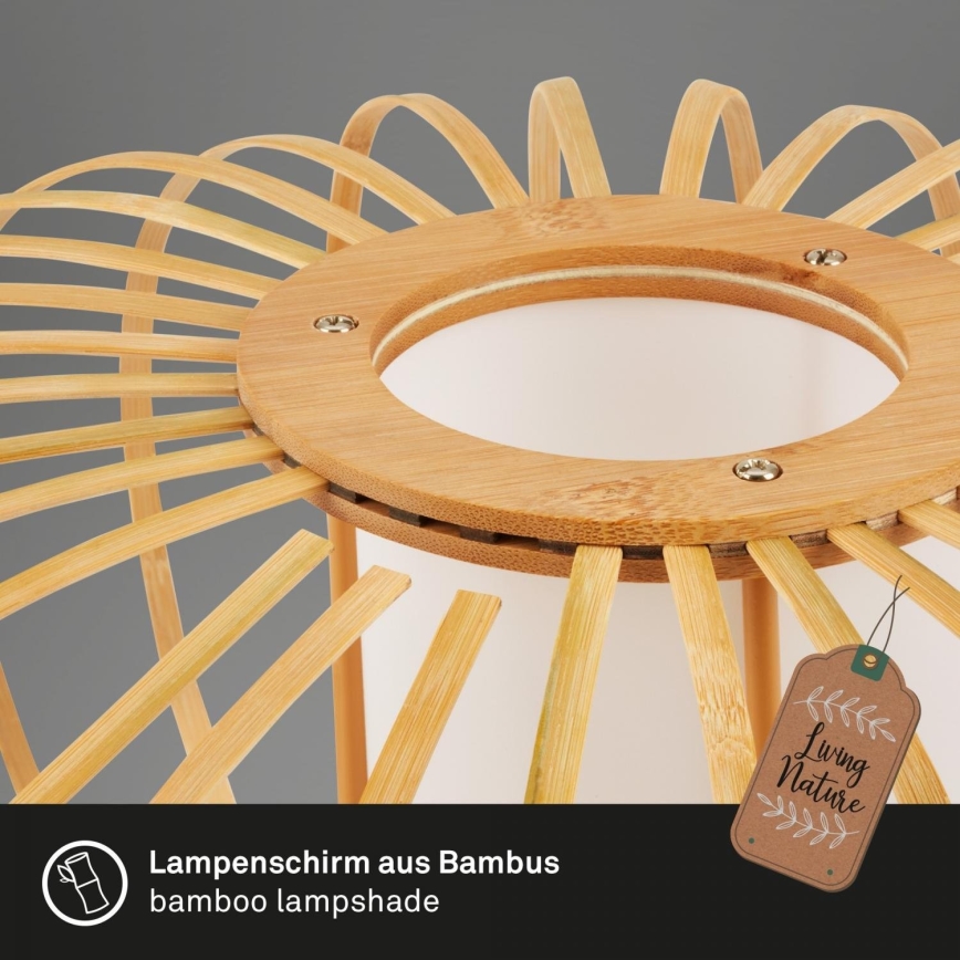 Briloner 7759011 - Tafellamp 1xE27/10W/230V bamboe